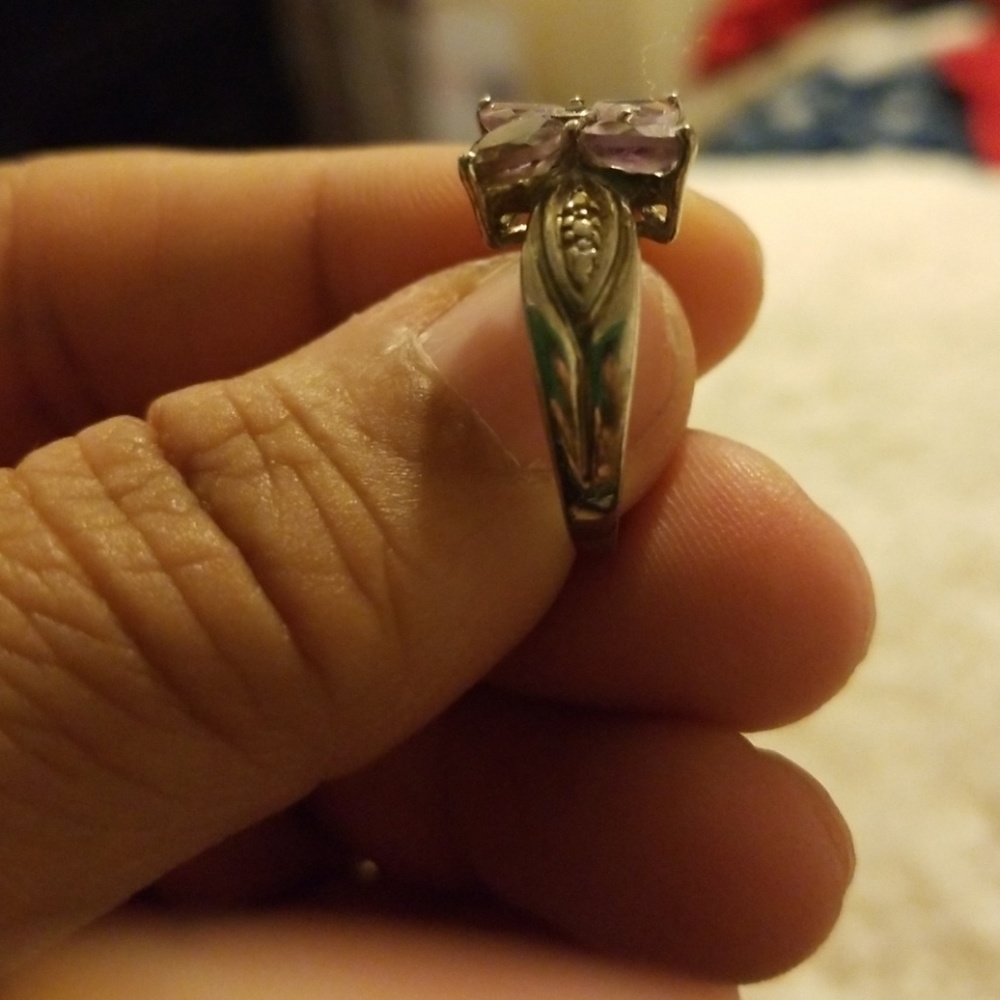 Purple flower ring - Picture 2 of 2
